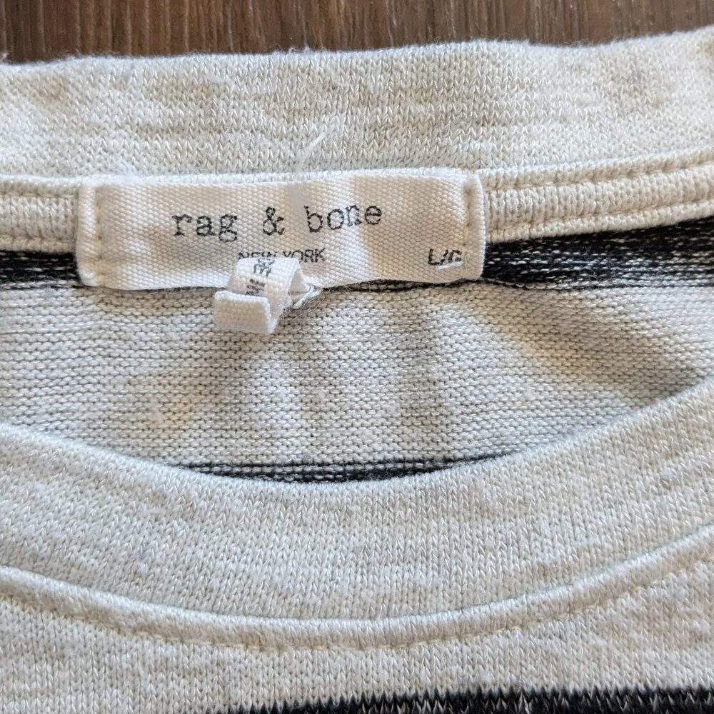 Rag & Bone striped T-shirt size L - Picture 4 of 4